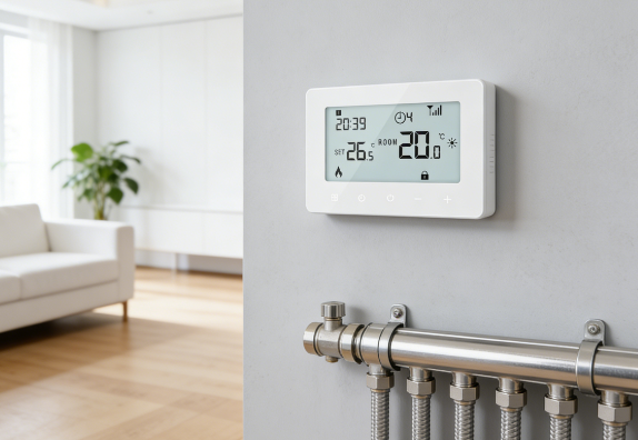 Does the thermostat significantly impact the heating effect of underfloor heating?