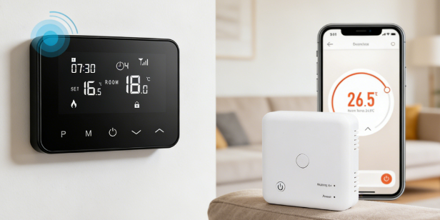 How to program the timer on a boiler thermostat?