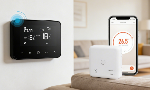 How to program the timer on a boiler thermostat?