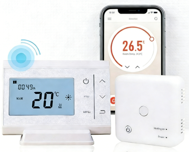 What temperature setting is optimal for saving gas on a boiler thermostat?
