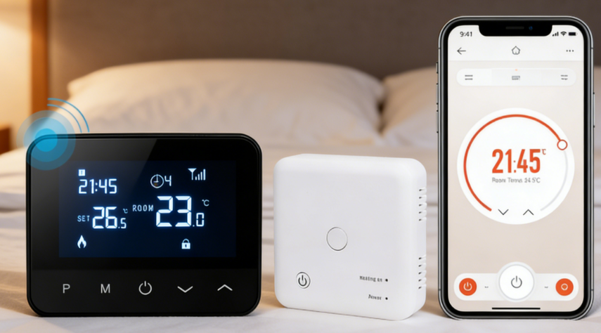 Does the boiler thermostat need to be connected to the internet?