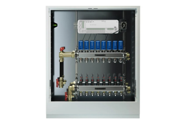 Do two thermostats require a wireless control box for underfloor heating?