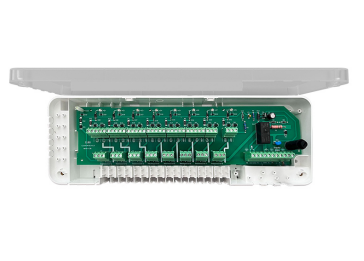 What temperature control modes does an 8-zone wired underfloor heating control box support?