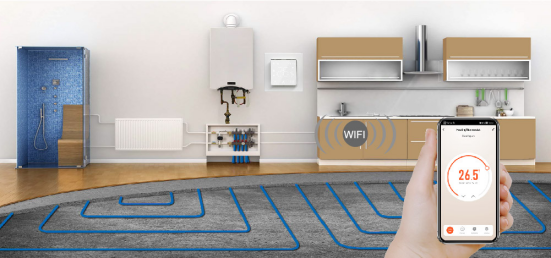 Programmable Color Touchscreen Smart WiFi Thermostat for Electric Floor Heating