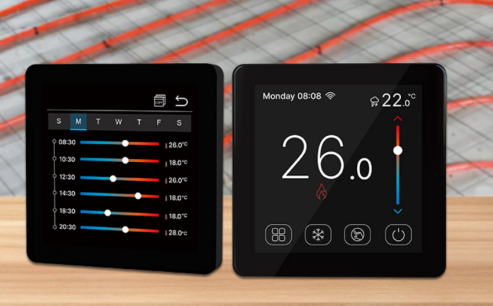 Programmable Color Touchscreen Smart WiFi Thermostat for Electric Floor Heating