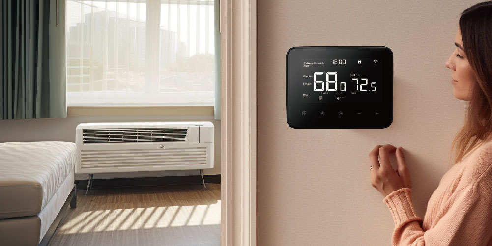 Heat pump PTAC thermostat solution