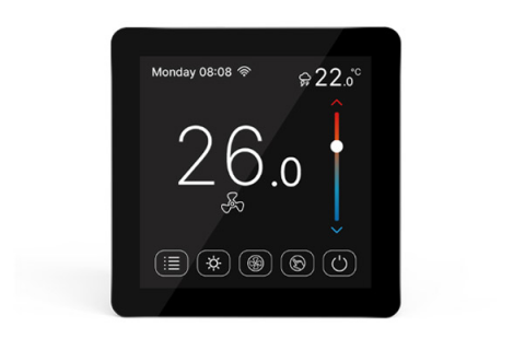 How do BACnet fan coil unit thermostats connect to a Building Management System ?